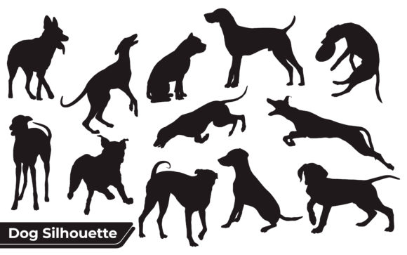 Collection of Animal Dog Silhouettes