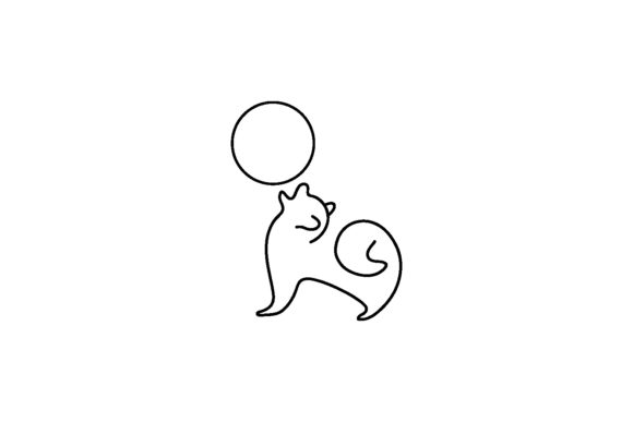 Dog Play Ball Logo Vector Isolated