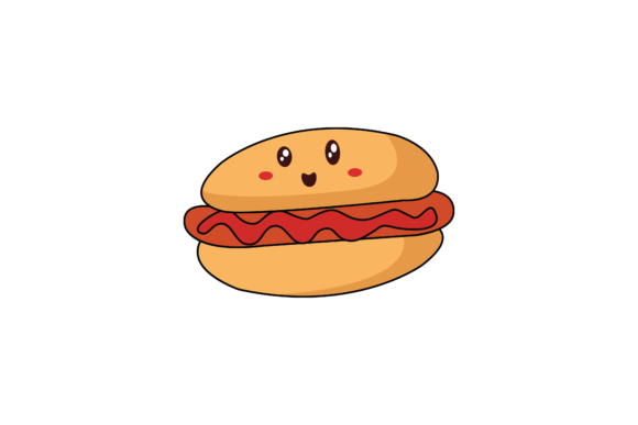 Kawaii Cute Junk Food Hot Dog