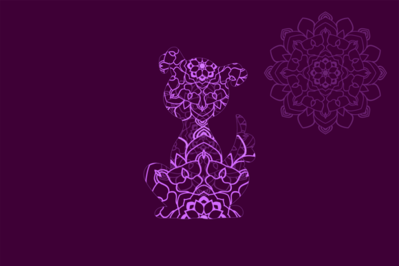 Purple Dog Pattern Mandala Design Art – A Designer's Take on Real Embroidery Use