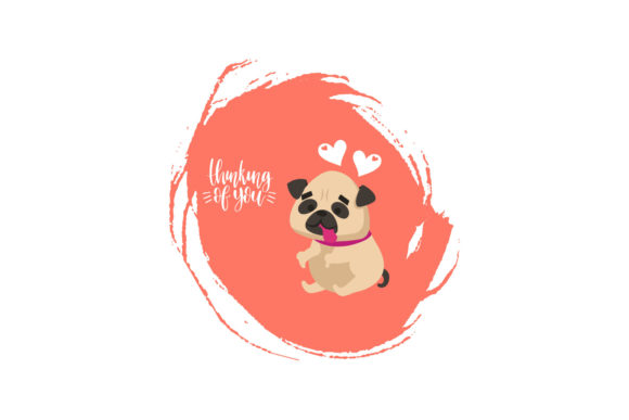 Valentine Dog Thinking Illustration Review